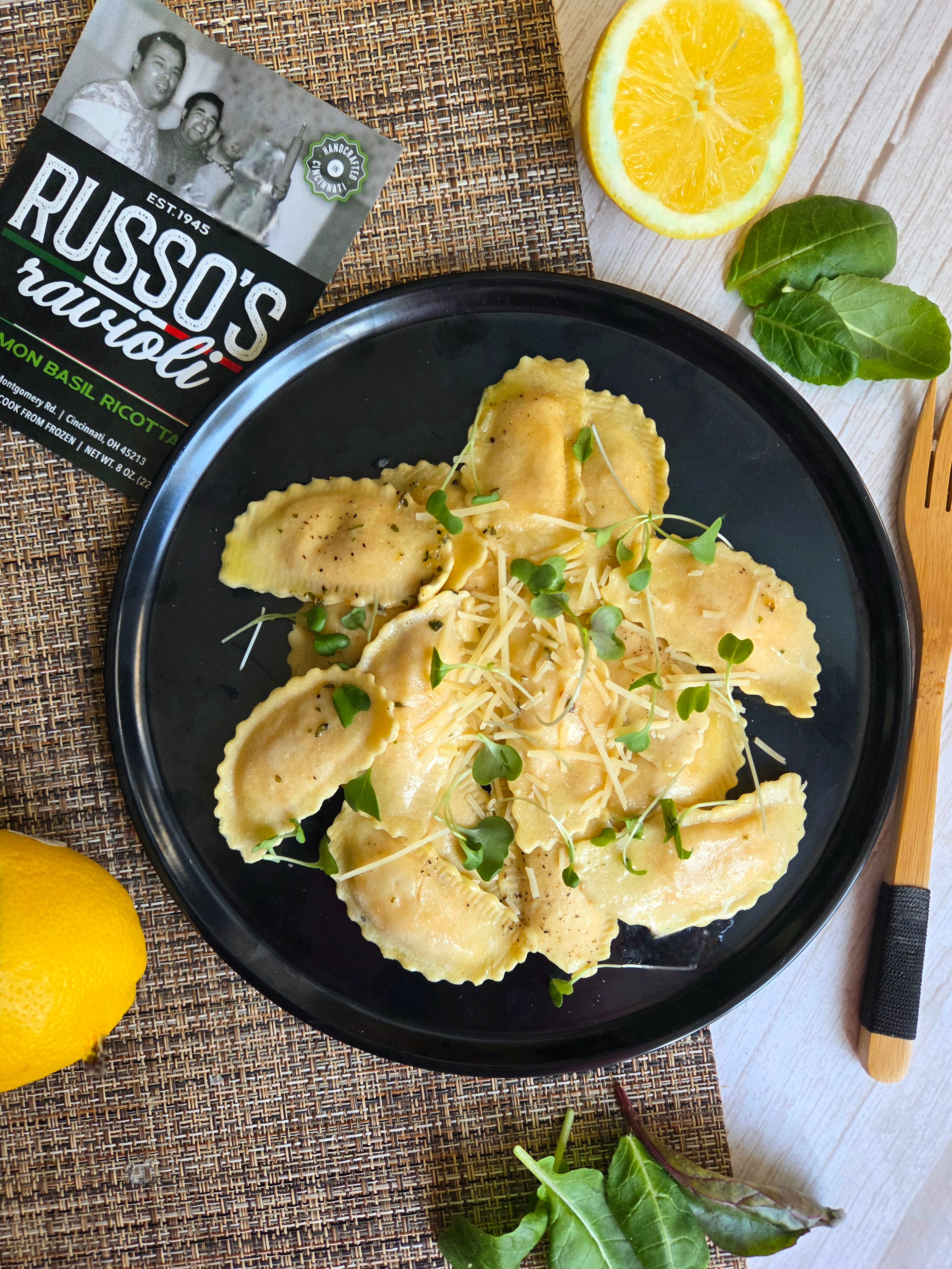 Lemon Basil Ricotta Ravioli